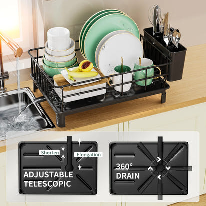 Elegant All-in-One Dish Draining Rack™