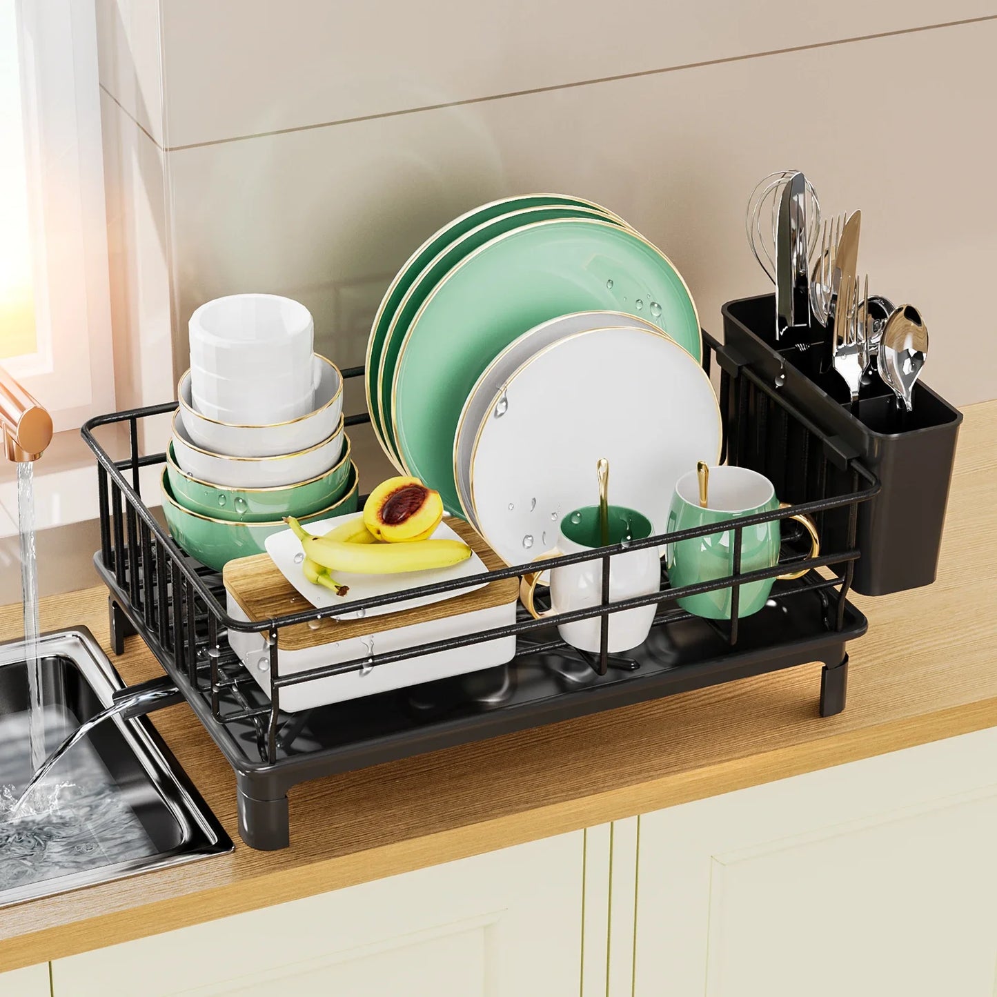 Elegant All-in-One Dish Draining Rack™