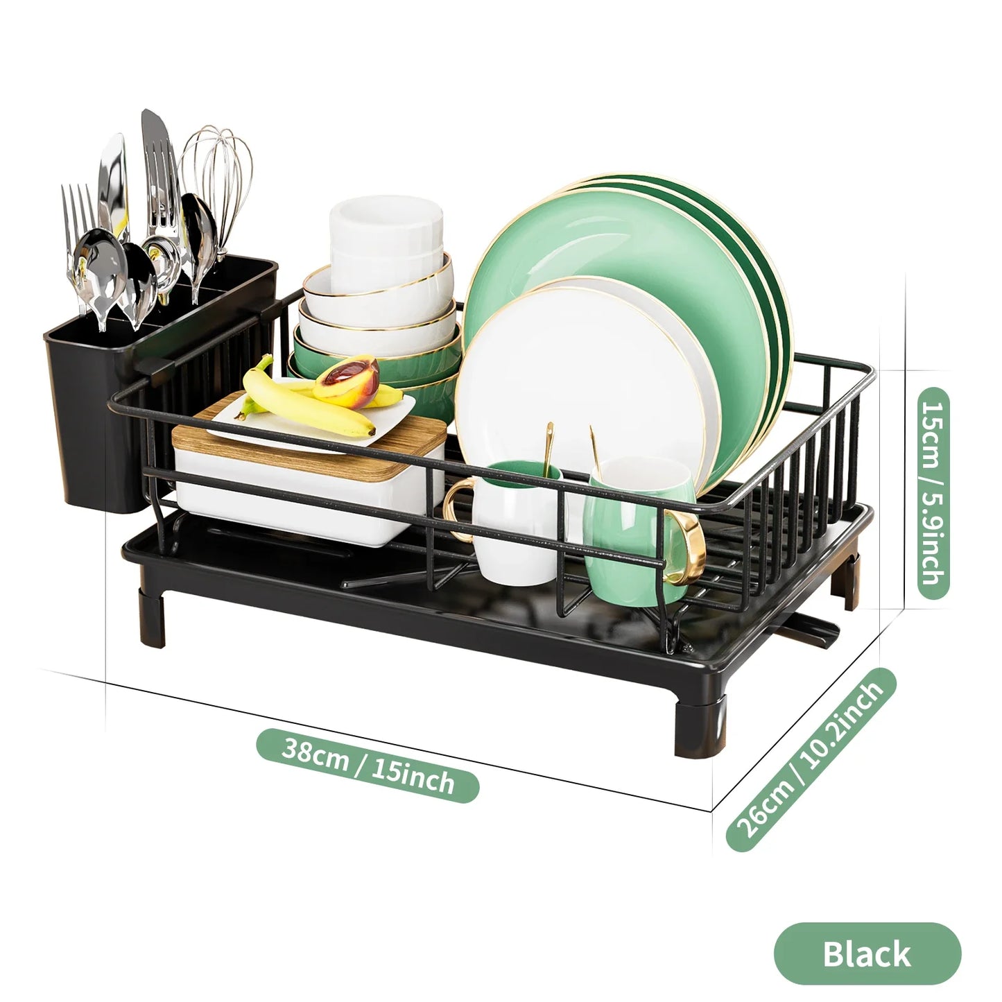 Elegant All-in-One Dish Draining Rack™